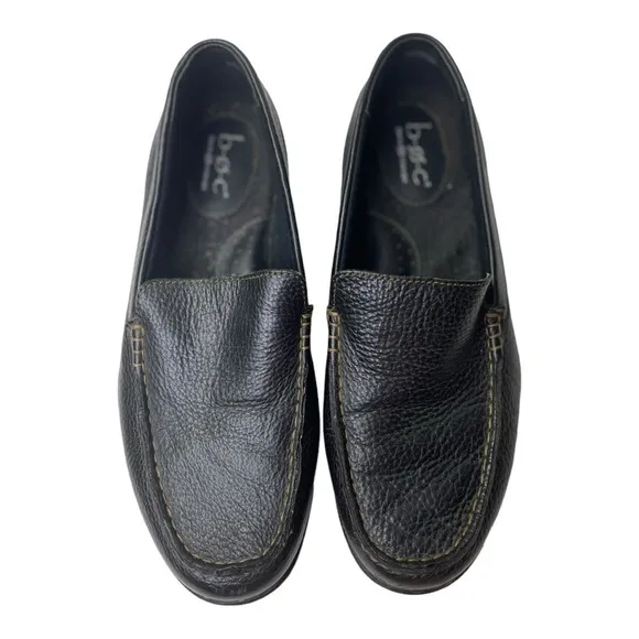 BOC Born Concept Men’s Black Leather Slip On Loafers