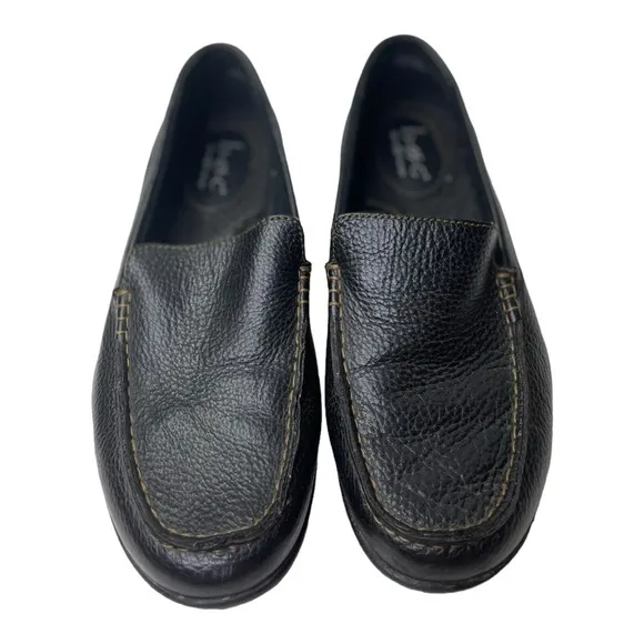 BOC Born Concept Men’s Black Leather Slip On Loafers