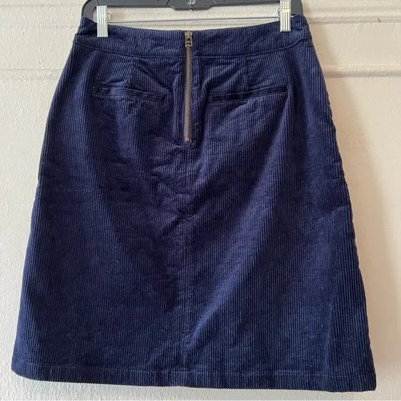 Boden Leonie Cord Skirt  Size 4L Navy