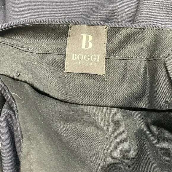 Boggi Men's Wool Dress Pants – Size 46 / US 31 – Navy – Tailored Fit – NWT