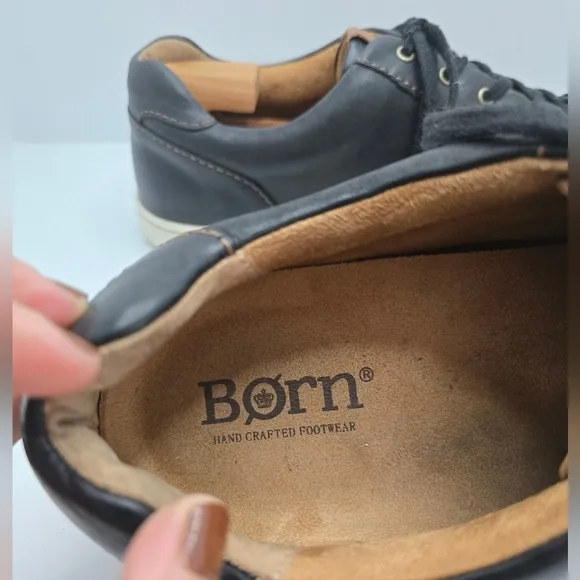 Born | Allegheny black smooth leather casual low-top sneakers | MENS 13