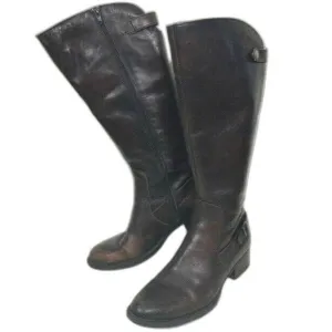 Born Cupra - Women's Size 8(M) - Dark Brown Leather Knee-High Boots - F50506