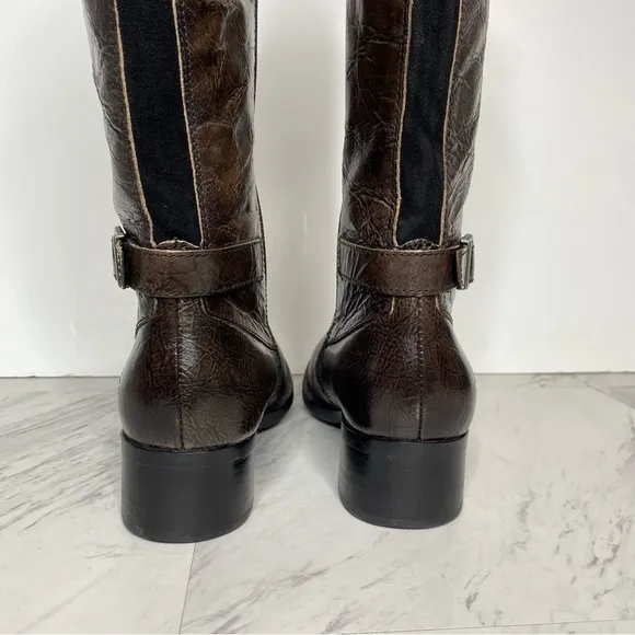 Born Gibb Knee High Wide Calf Brown Leather Boot 7 1/2 M