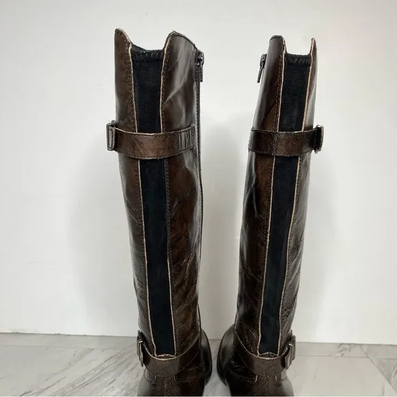 Born Gibb Knee High Wide Calf Brown Leather Boot 7 1/2 M