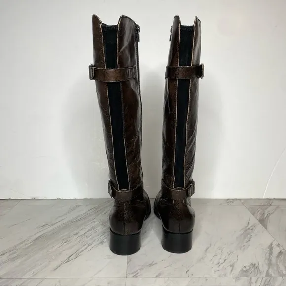 Born Gibb Knee High Wide Calf Brown Leather Boot 7 1/2 M