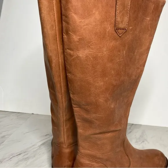 Born Shaunie Brown Leather Wide Calf Riding Boot 6M