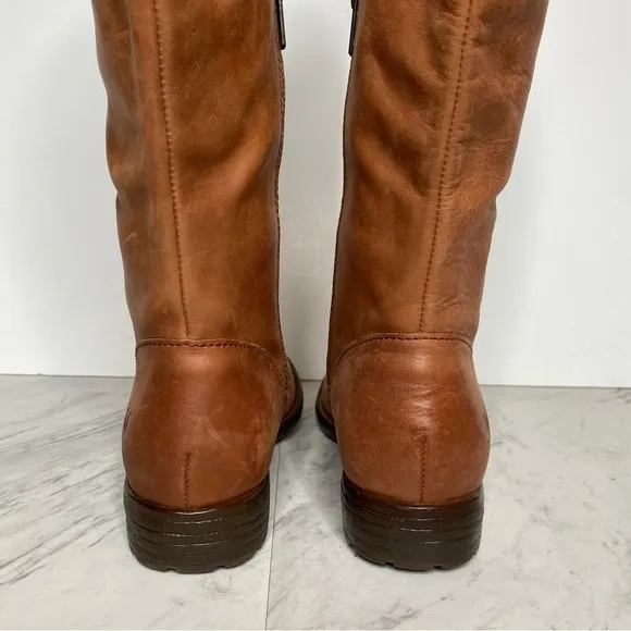 Born Shaunie Brown Leather Wide Calf Riding Boot 6M