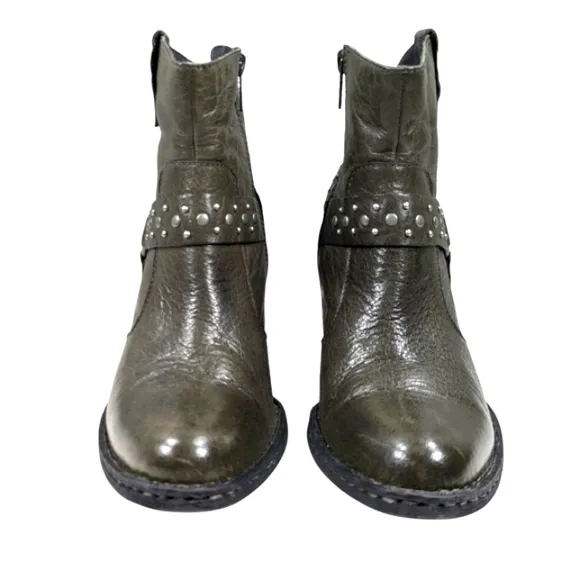 Born Slater Western Studded Harness Boots GUC $169 Size 6.5 M/W   S3139