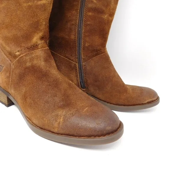 Born Women's Boots Hayden BR0027080 Knee High Rust Tobacco Distressed 6.5 M-WC