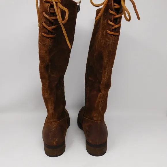 Born Women's Boots Hayden BR0027080 Knee High Rust Tobacco Distressed 6.5 M-WC