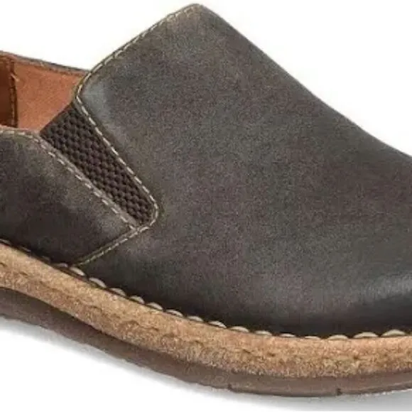 Born Black Slip-On Loafers with Stitched Sole