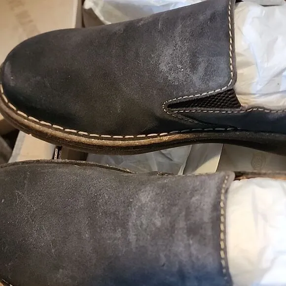 Born Black Slip-On Loafers with Stitched Sole