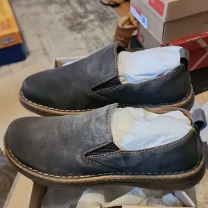 Born Black Slip-On Loafers with Stitched Sole