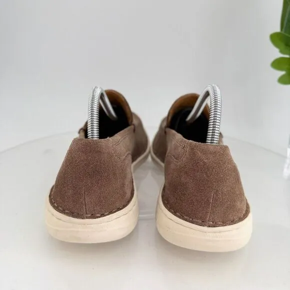 Born Thaton Loafers Brown Suede Leather Slip On Comfy Shoes Size 8 Casual