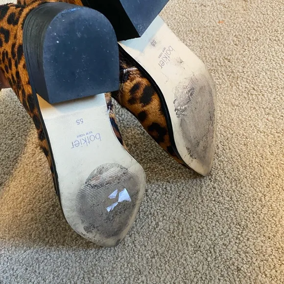 Botkier Greer leopard print calf hair ankle boots