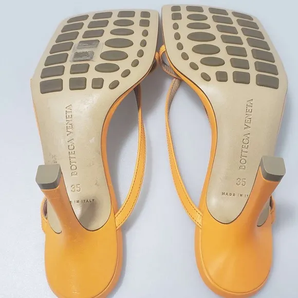 Bottega Veneta Stretch Leather Sandals Orange Women’s EU 35/US 5