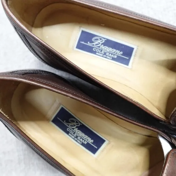 Bragano Cole Haan Womens Loafers 8.5D Wide Brown Leather Made in Italy