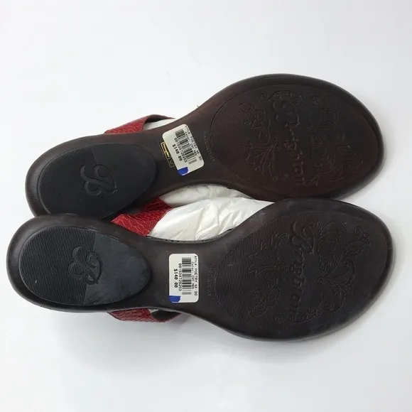 BRIGHTON Cherry Red Poetry Thong Sandals Size 9