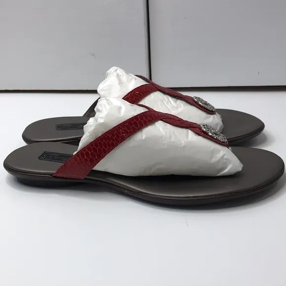 BRIGHTON Cherry Red Poetry Thong Sandals Size 9