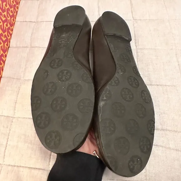 Brown Leather Slip-On Loafers with Embossed Logo