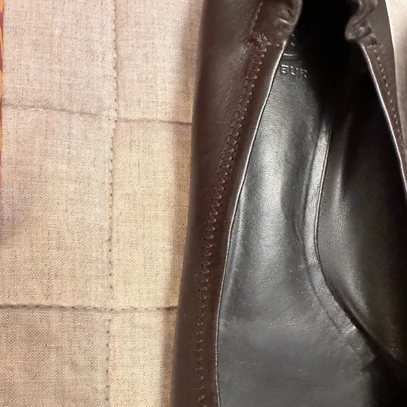 Brown Leather Slip-On Loafers with Embossed Logo