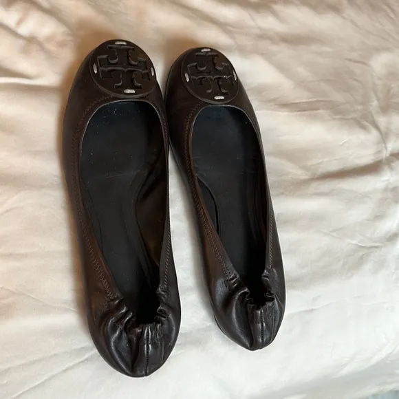 Brown Leather Slip-On Loafers with Embossed Logo