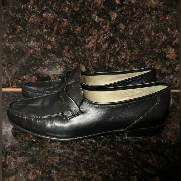 BRUNO MAGLI &quot;GILMORE&quot; LEATHER LOAFERS made in italy SZ 13