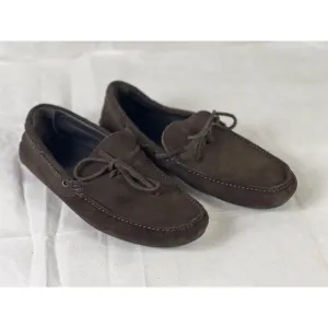 Bruno Magli Men's 10.5 Brown Suede Driving Penny Loafers Pistillo Moccasin Spain