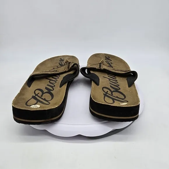 Budweiser Shoe Men 14 Thong Sandals Brown