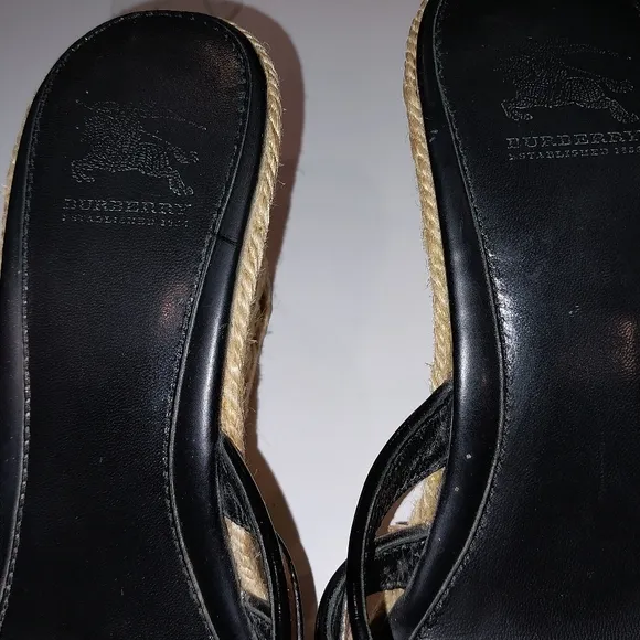 Burberry Checked Wedges. Size 40 US 10