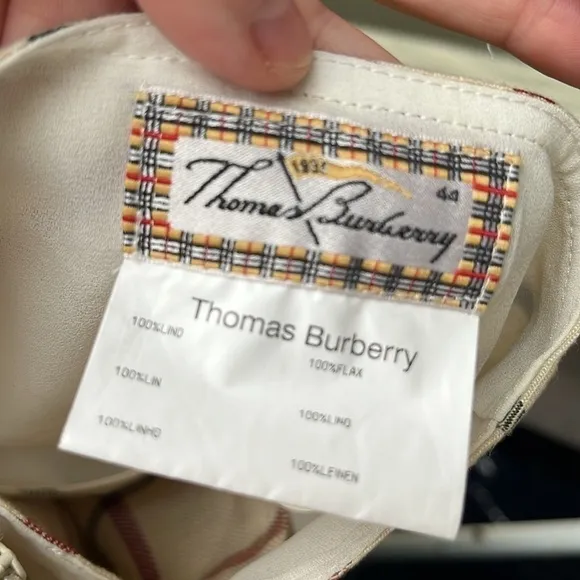 Burberry Super Rare Thomas Burberry Linen Skirt