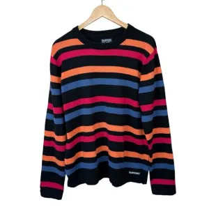 BURTON Men’s Sz M Striped Multicolor Long Sleeve Cotton/Wool Outdoor Sweater