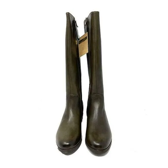 Bussola Lyon Boots in Military US 6 EU 36 | Greenish Brown | Side Zip | Tall