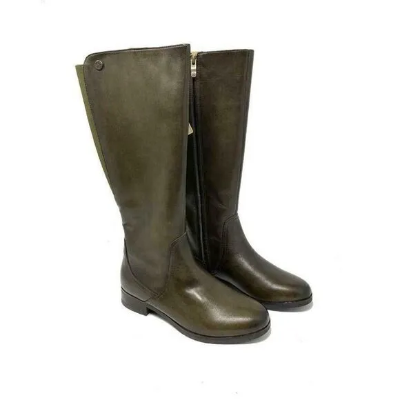 Bussola Lyon Boots in Military US 6 EU 36 | Greenish Brown | Side Zip | Tall