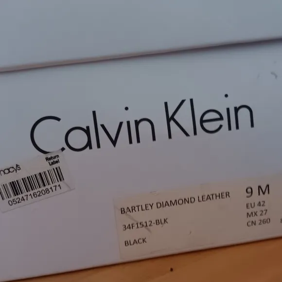 Calvin Klein Bartley Diamond Leather Loafers 9 M