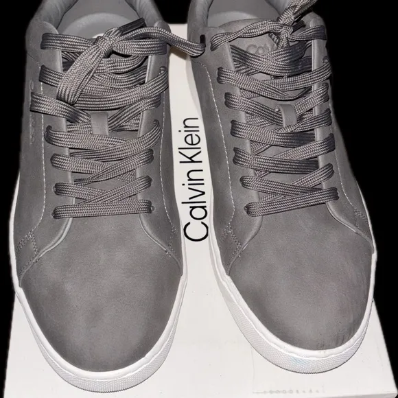 Calvin Klein Gray Sneakers Minimalist Design for everyday wear 11.5mens USA nwb!