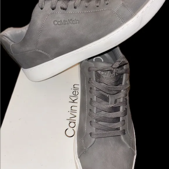 Calvin Klein Gray Sneakers Minimalist Design for everyday wear 11.5mens USA nwb!