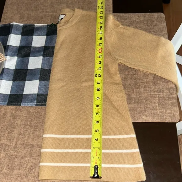 Camel Beige Olympia Knit Top Crewneck
