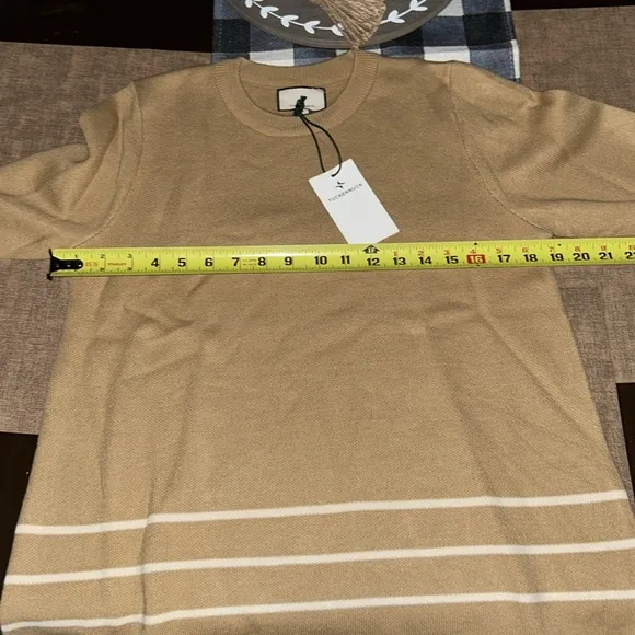 Camel Beige Olympia Knit Top Crewneck