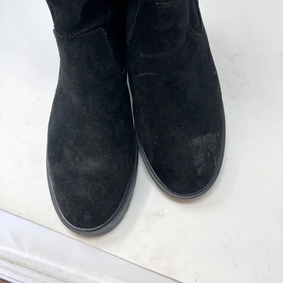Camper Black Suede Lug Sole Slouch Boots Size 11