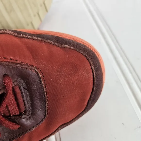 Camper Sneakers Size 40 Marges Two Toned Red Suede Nylon Trainers