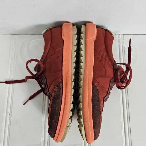 Camper Sneakers Size 40 Marges Two Toned Red Suede Nylon Trainers