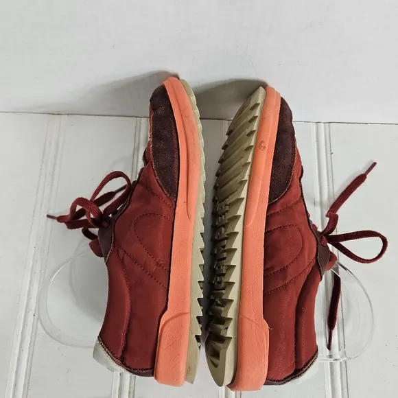 Camper Sneakers Size 40 Marges Two Toned Red Suede Nylon Trainers