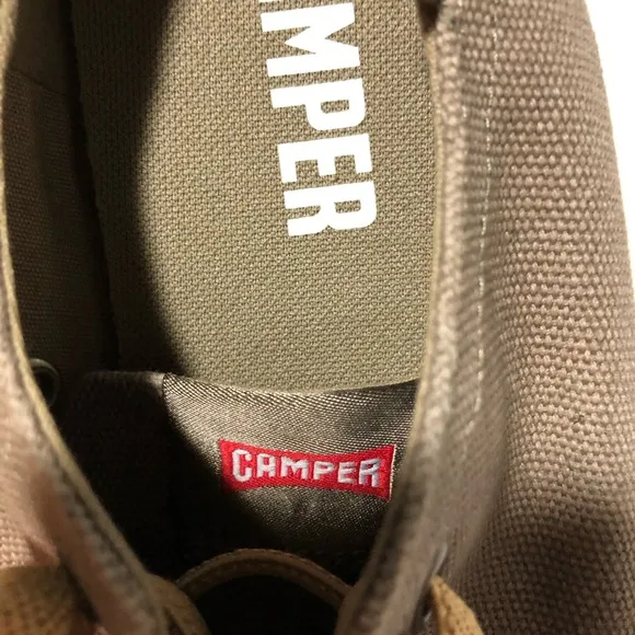 Camper womens 40 (us9) peu rambla recycled canvas slip on sneakers elastic laces