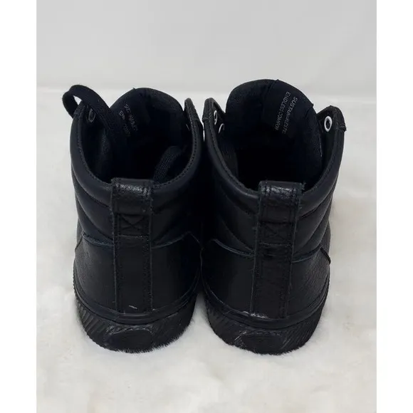Cariuma OCA High‎ Top Shoes Women's 8 Triple Black Leather Lace Up Sneakers