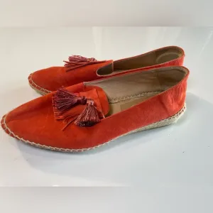 Carmen Saiz Coral Suede Espadrille Loafers – Size 39