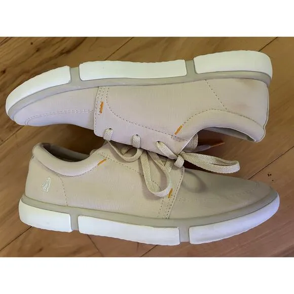 Casual Hush Puppies Bounce Plus Ivory Sneakers Shoe Size Men's 1l, MINT