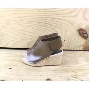 Celine Espadrilles Brown Leather 36 Buckle Slip On Shoes Spain