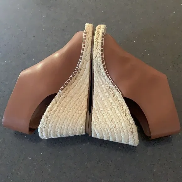 Celine Paris Leather Espadrilles Wedge 38