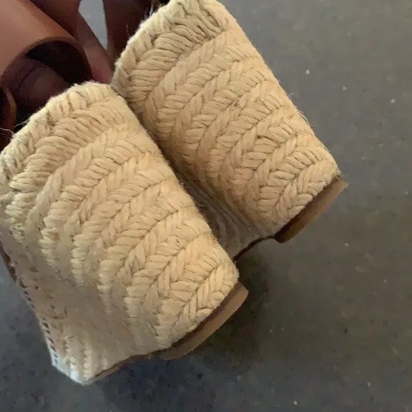 Celine Paris Leather Espadrilles Wedge 38